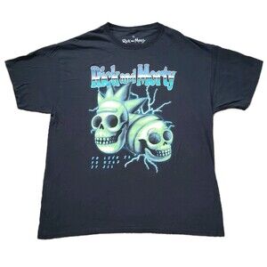 Rick And Morty Risk It All Electrocution Size XL Mens Black Adult Swim T-Shirt